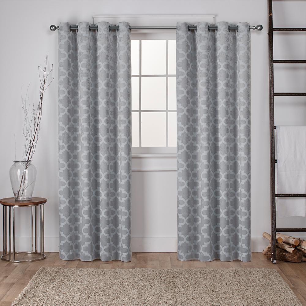 Cartago 54 In W X 96 In L Woven Blackout Grommet Top Curtain