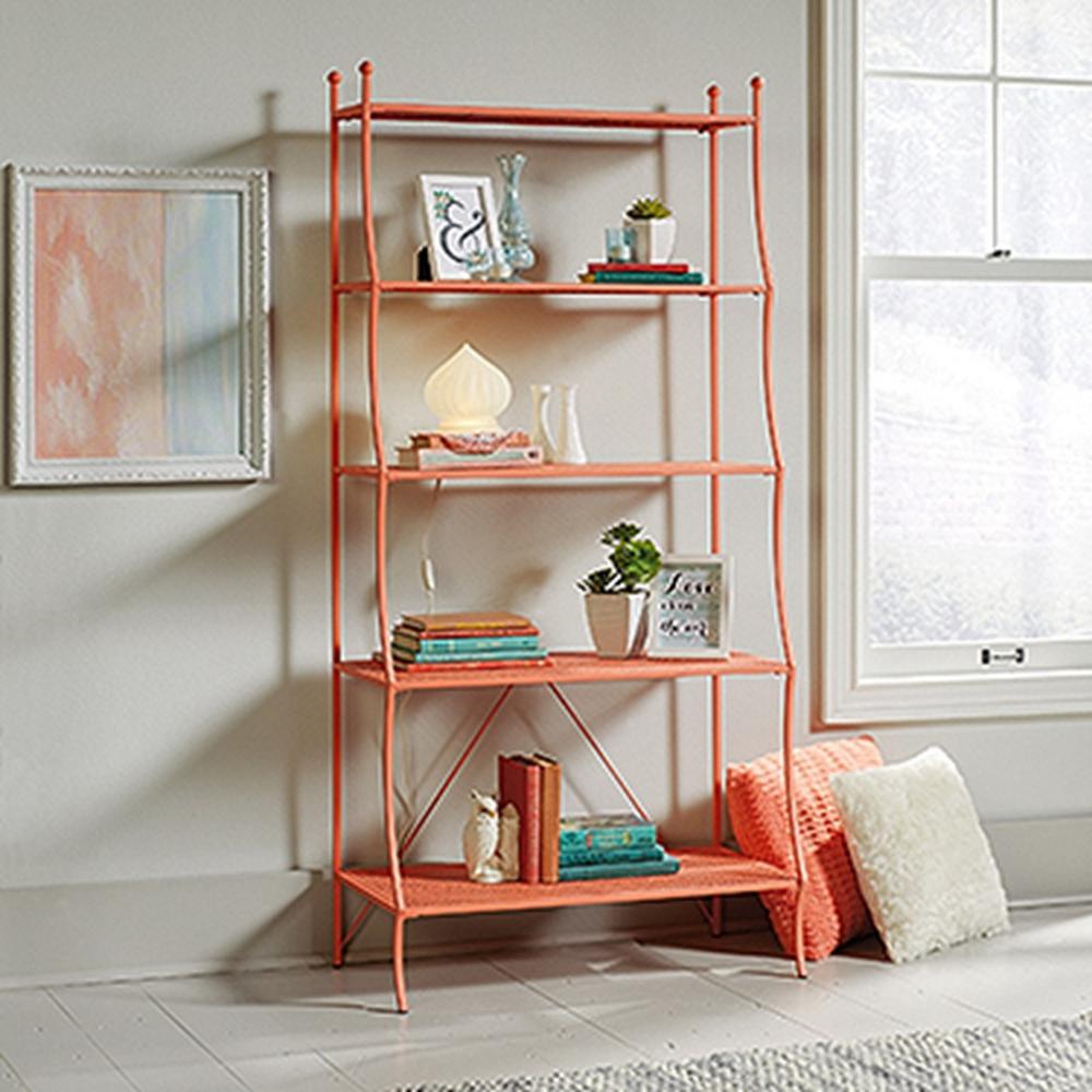5 No Additional Features Mid Century Modern Bookcases Home Eden Rue C 5 Shelf Metal Bookcase