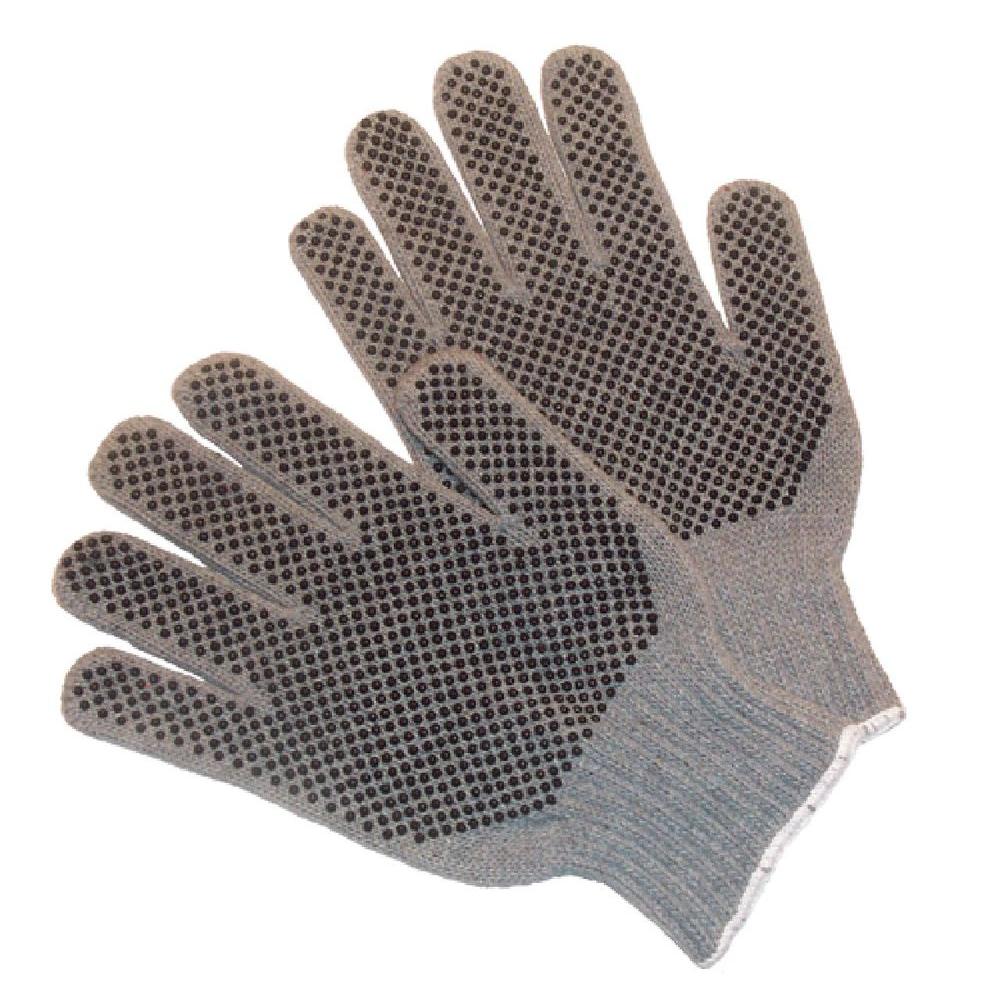 G & F Products 100 Natural Cotton PVC Dots Large Gloves Dozen14431L