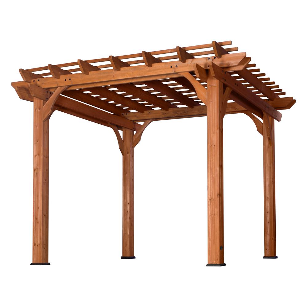 Backyard Discovery 10 ft. x 10 ft. Cedar Pergola ...