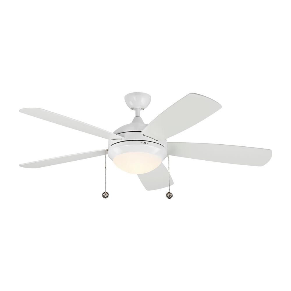 Monte Carlo Discus Classic 52 in. Integrated LED White Ceiling Fan with