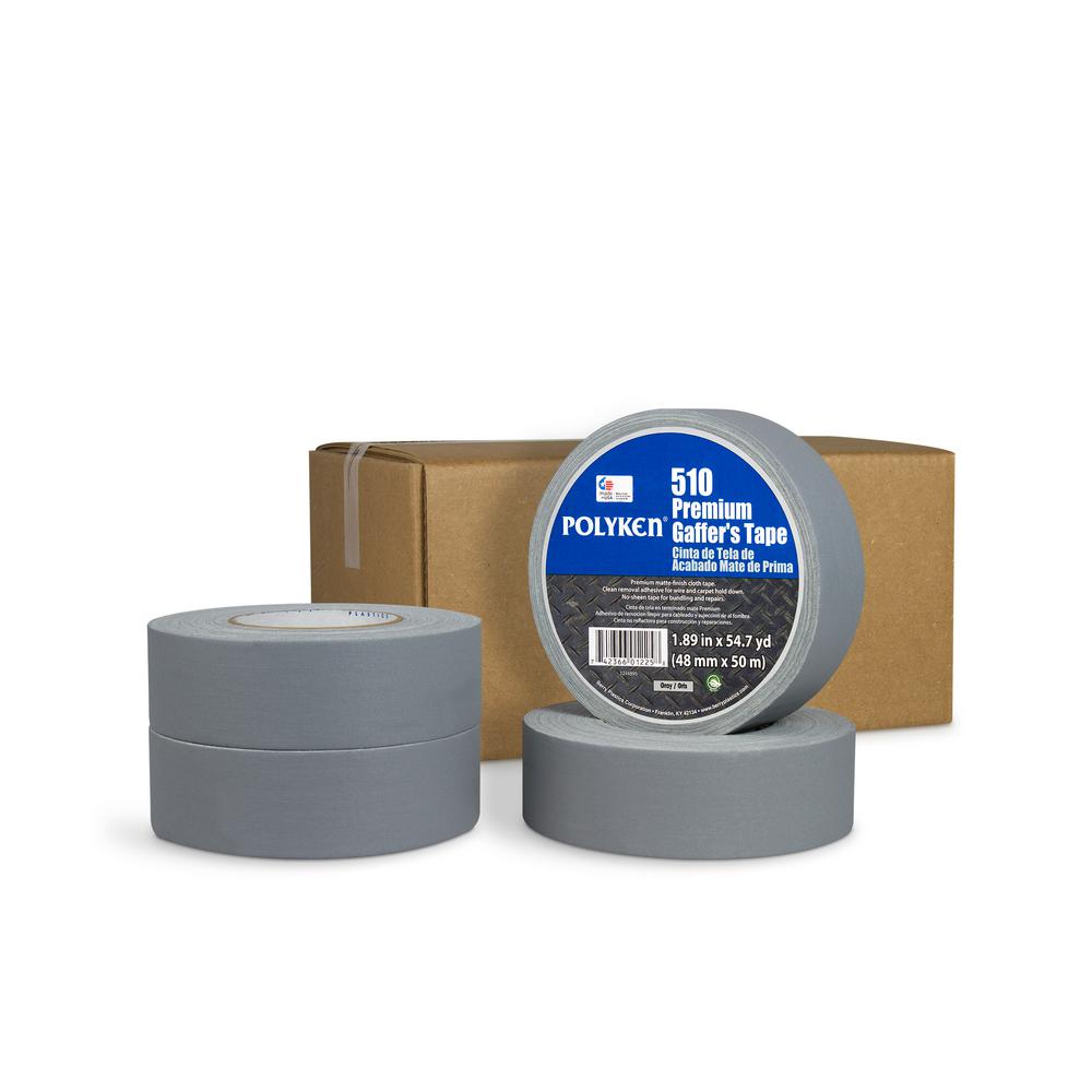 Polyken 1.89 in. x 54.7 yd. 510 ProfessionalGrade Gaffer Tape in Black