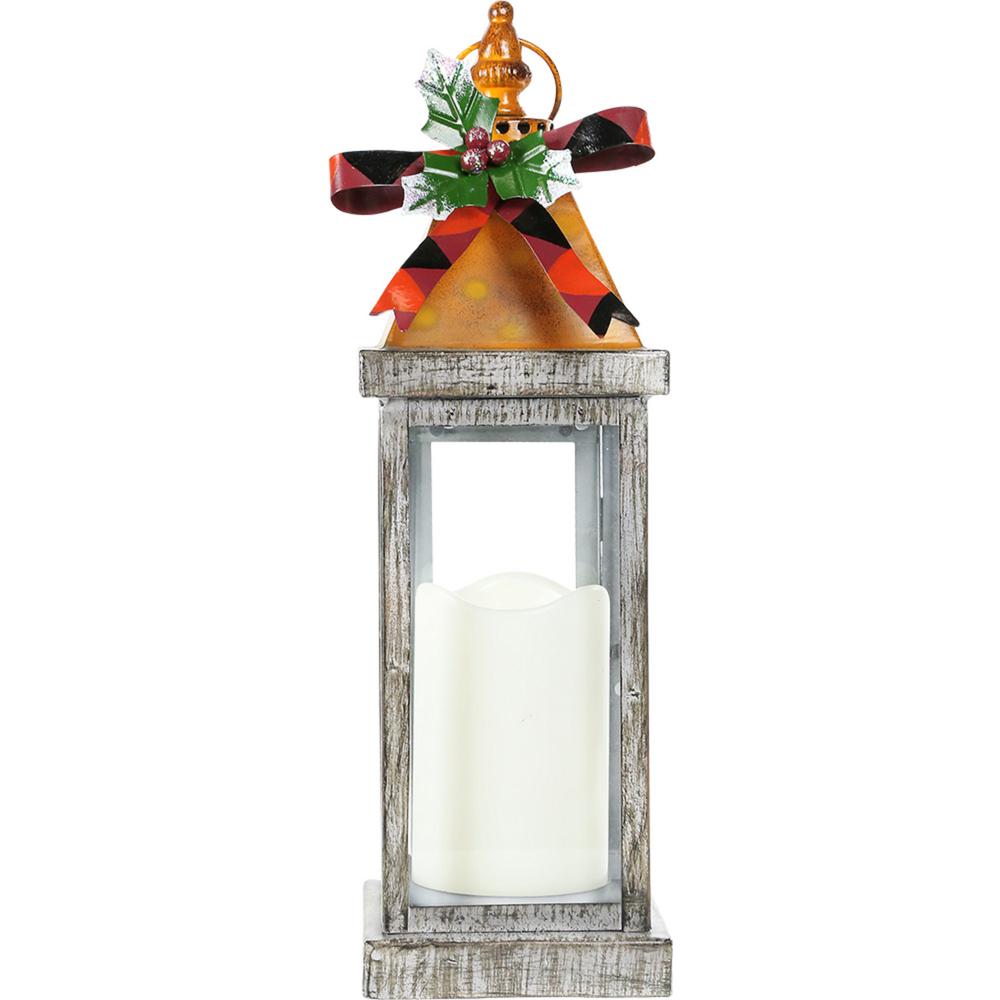 Alpine Corporation 14 In Tall Multi Color Rustic Metal Holiday