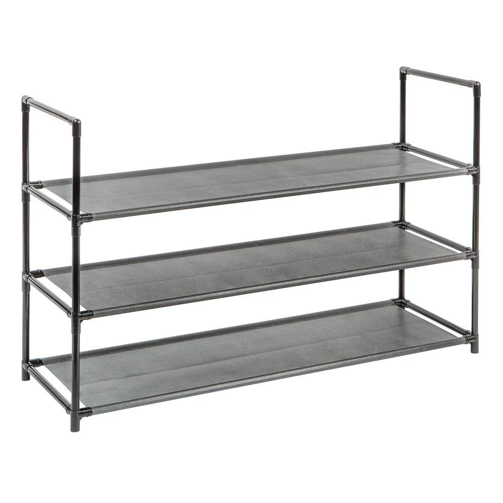 Richards 24 45 In X 14 25 In Fabric 3 Shelf Freestanding Shoe Storage Rack 100091000 The Home Depot