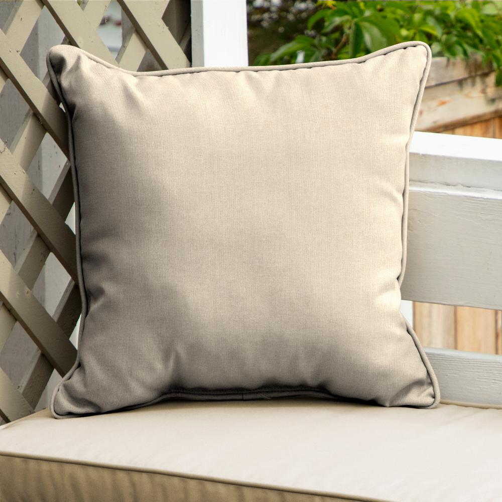 Home Decorators Collection Sunbrella Canvas Flax Square Outdoor