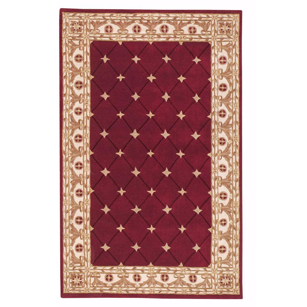 Home Decorators Collection Windsor Burgundy 3 ft. x 5 ft. Area Rug