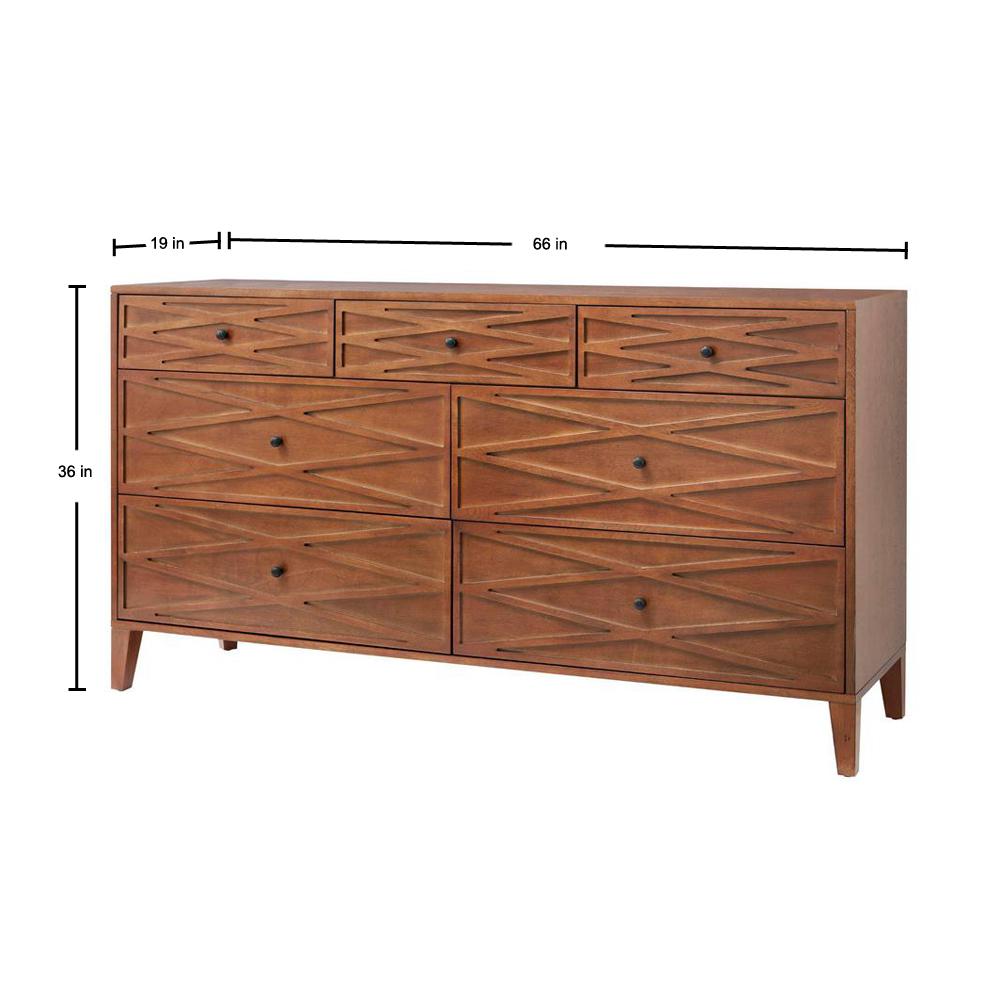 Home Decorators Collection Newford Walnut Finish 7 Drawer Dresser