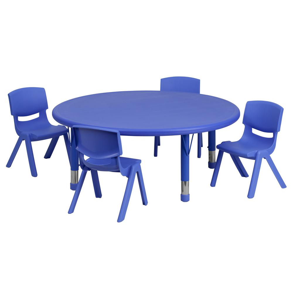 childrens round table and 4 chairs