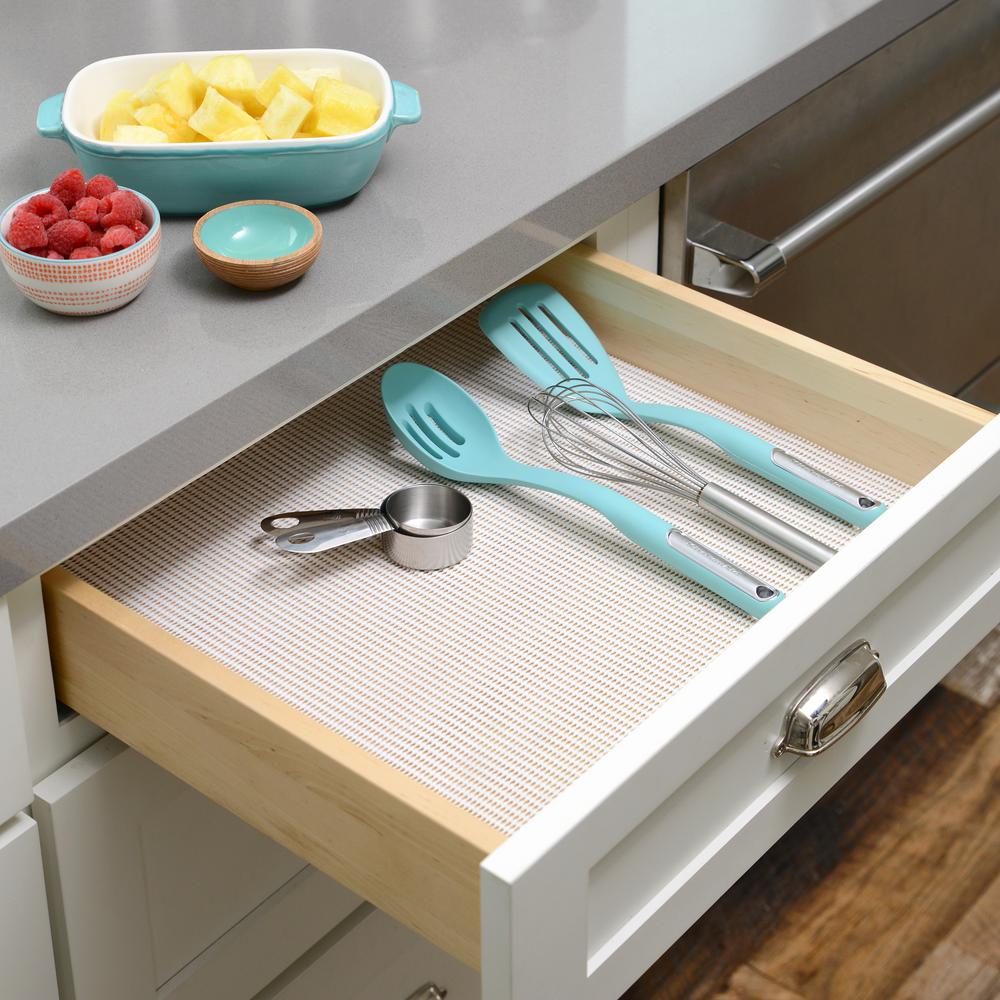 Con Tact Grip N Stick White Shelf Drawer Liner Set Of 6 04f Con Tact Grip N Stick White Shelf