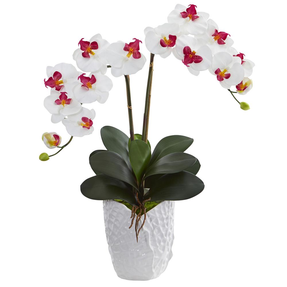 Nearly Natural Double Phalaenopsis Orchid Artificial Arrangement