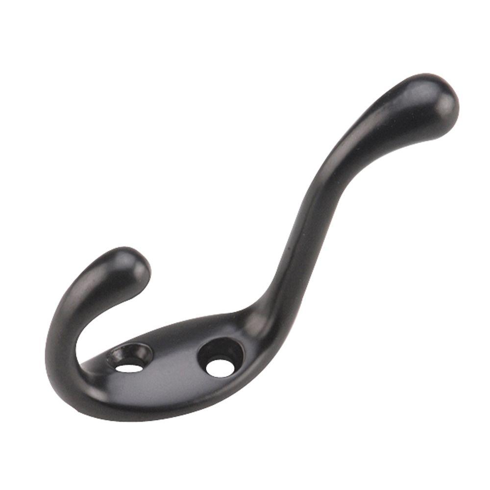 Richelieu Hardware 4-1/2 in. Black Heavy Duty Triple Coat Hook-236FBV ...