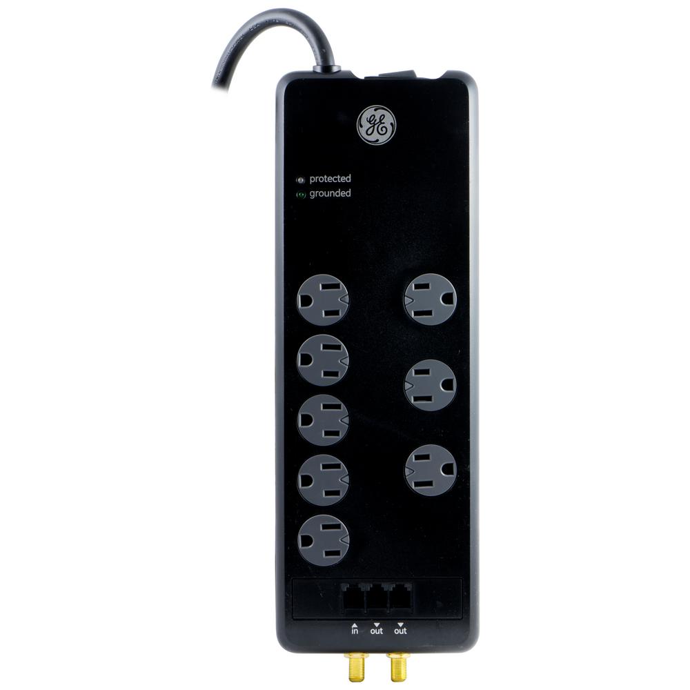 GE 7Outlet UltraPro Surge Protector with 8 ft. Cord, Black34133 The