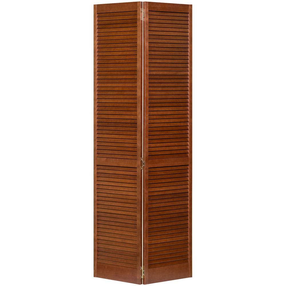 Kimberly Bay 36 In X 80 In Traditional Louver Espresso Solid