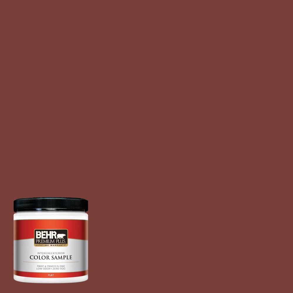 Behr Premium Plus 8 Oz Ppu2 02 Red Pepper Flat Interior Exterior Ppu2 02 Red Pepper Flat Interior Exterior Paint And Primer In One Sample