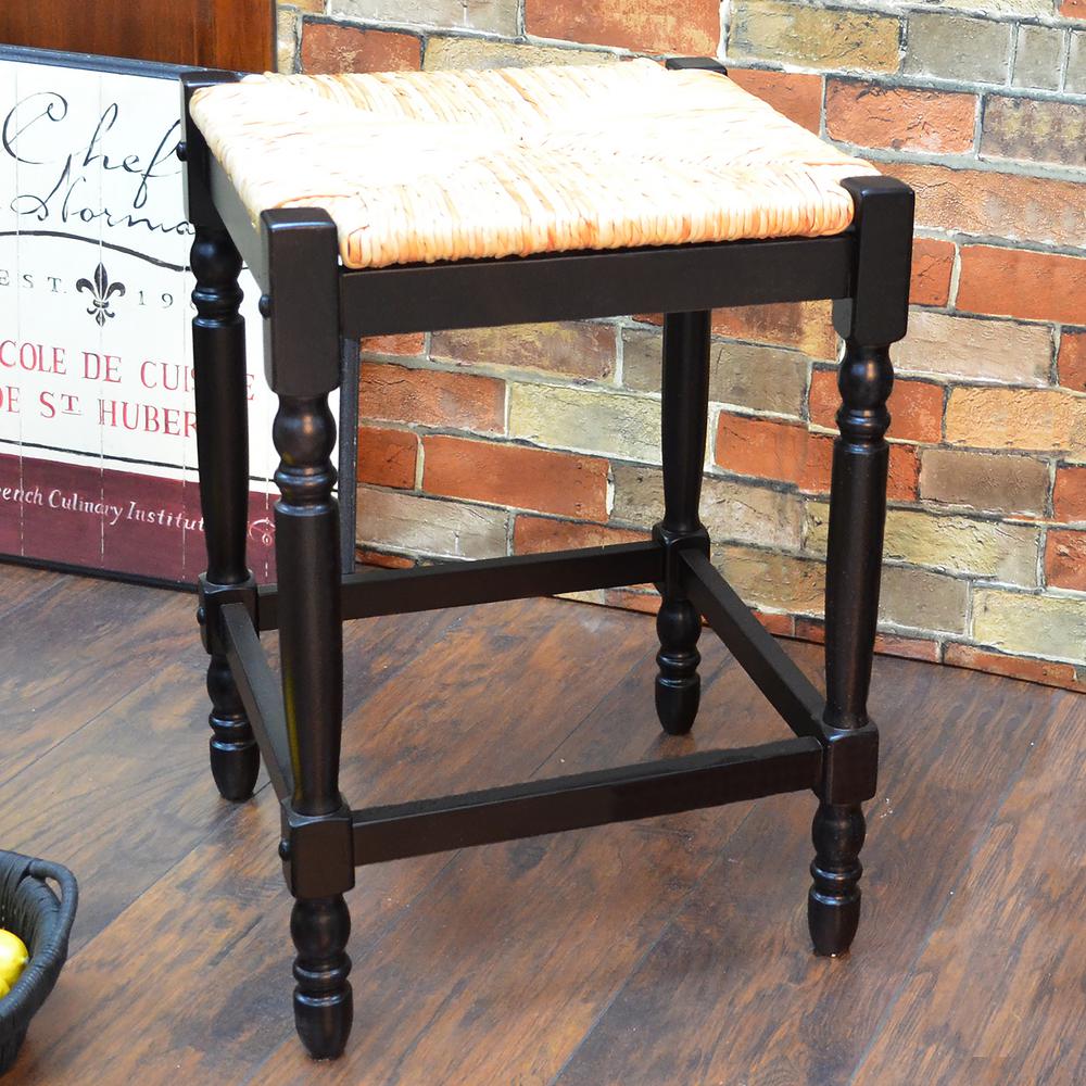 Carolina Cottage Hawthorne 23.75 in. Antique Black Bar Stool2662RTA