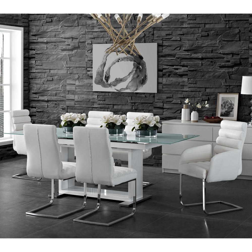 Picket House Furnishings Soho White Modern Arm Chair Set Of 2 Dbx100ac The Home Depot