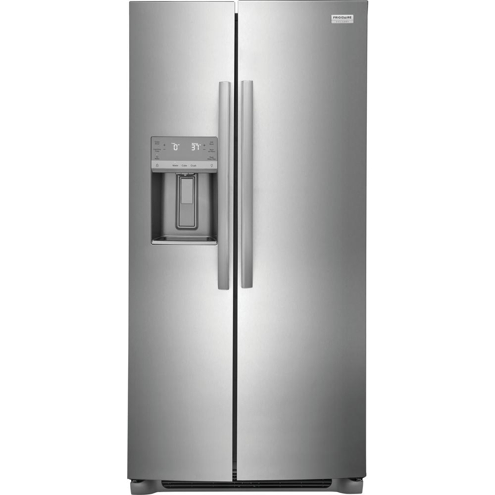 FRIGIDAIRE GALLERY 22.3 cu. ft. 33 in. Standard Depth Side by Side Refrigerator in Smudge-Proof Stainless Steel GRSS2352AF