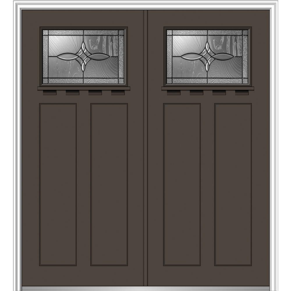 Double Door Front Doors Exterior The Home Depot 72 In X 80 Lenora Right Hand Inswing 1 4