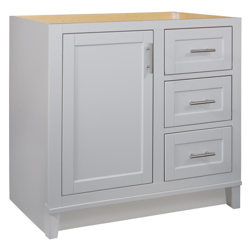 Glacier Bay Kinghurst 36 In W X 21 D 33 5 H Bathroom Vanity Cabinet Only Dove Gray