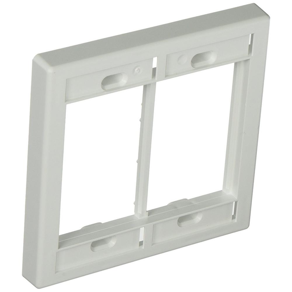 Leviton 2-Gang Multimedia Outlet System (MOS) Wallplate, White-41290 ...