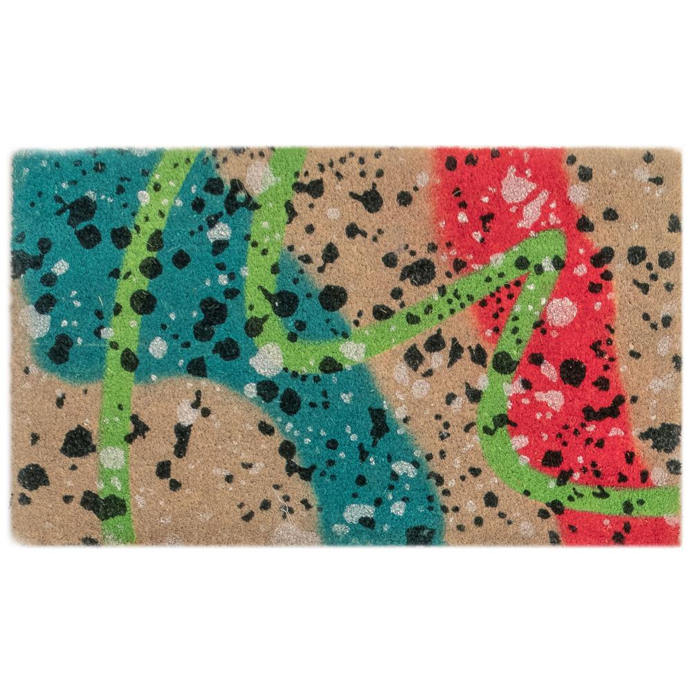 Liora Manne Natura Graffiti 18 In X 30 In Multi Outdoor Mat