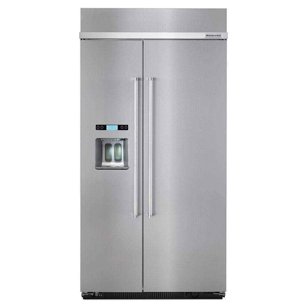 Stainless Steel Kitchenaid Side By Side Refrigerators Kbsd612ess 64 1000 