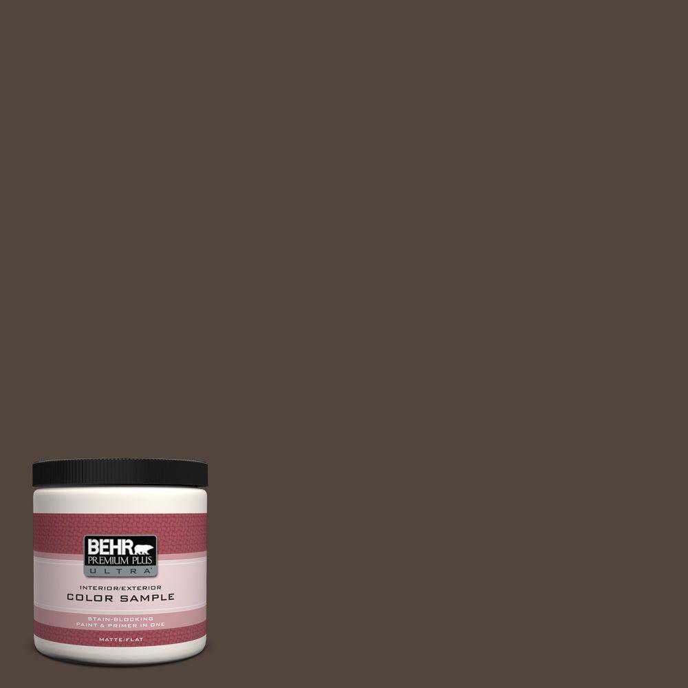 BEHR Premium Plus Ultra 8 oz. #ECC-12-3 Shadow Wood Interior ...