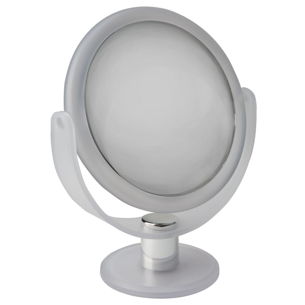 Bath Bliss Dual Sided 10x Magnification 7 In Rubberized Vanity Bath Bliss Dual Sided 10x Magnification 7 In Rubberized Vanity Mirror Frost