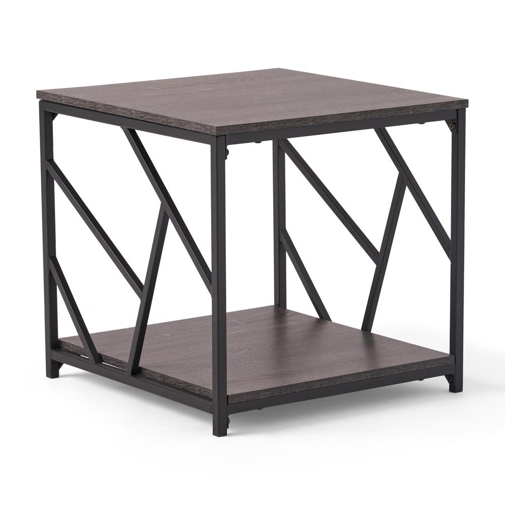 Thicket Dark Grey and Black Coffee Table 67282 The Home Depot