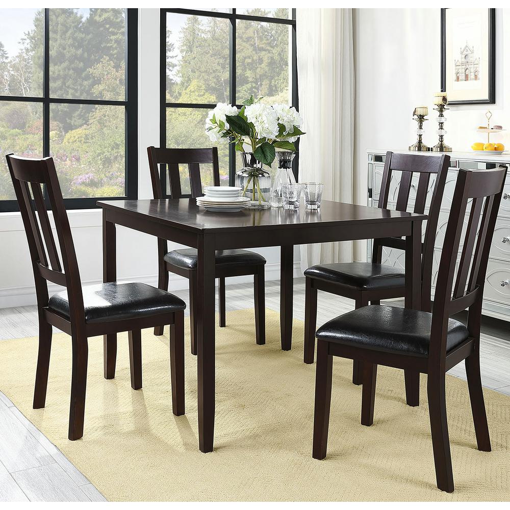 Breakfast Nook Wood Dining Room Sets Kitchen Clic Brown 5 Piece Dining Set