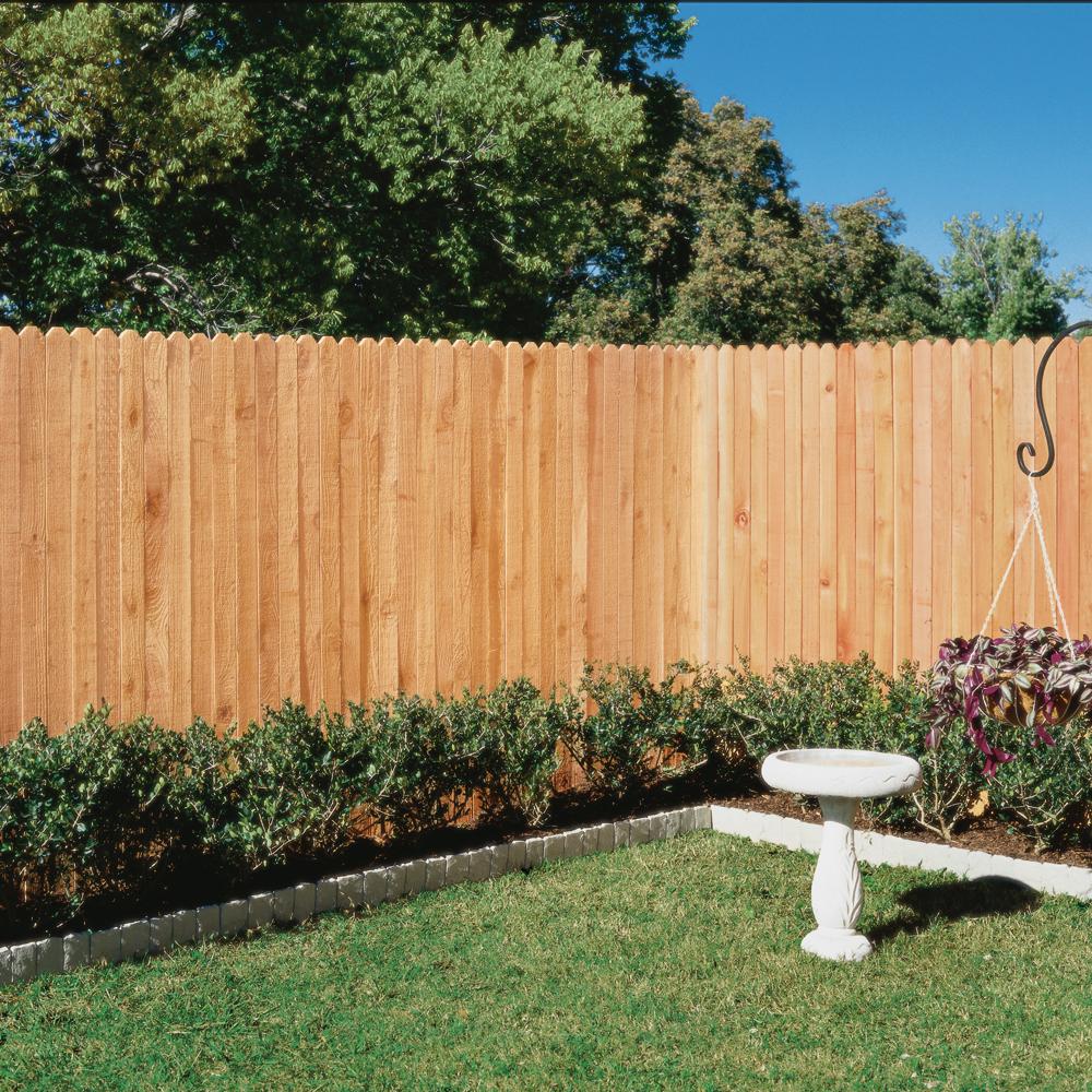 Unbranded Installed White Fir Dog-Ear Picket Fence-HSINSTIFWFDEPF - The ...