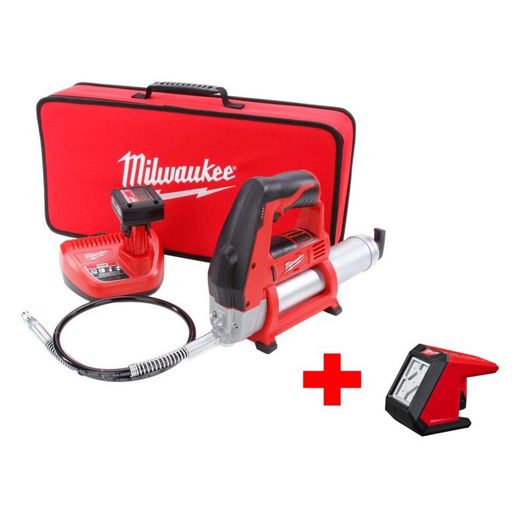 Milwaukee M12 12-Volt Lithium-Ion Cordless Grease Gun XC Kit with Free M12 LED... by Milwaukee
