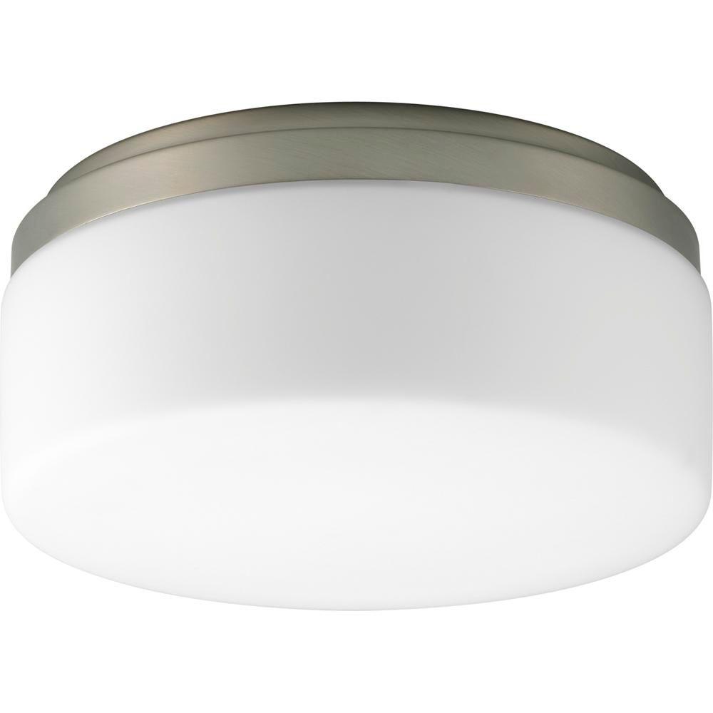 Progress Lighting Maier Collection 1 Light Brushed Nickel Flush Mount