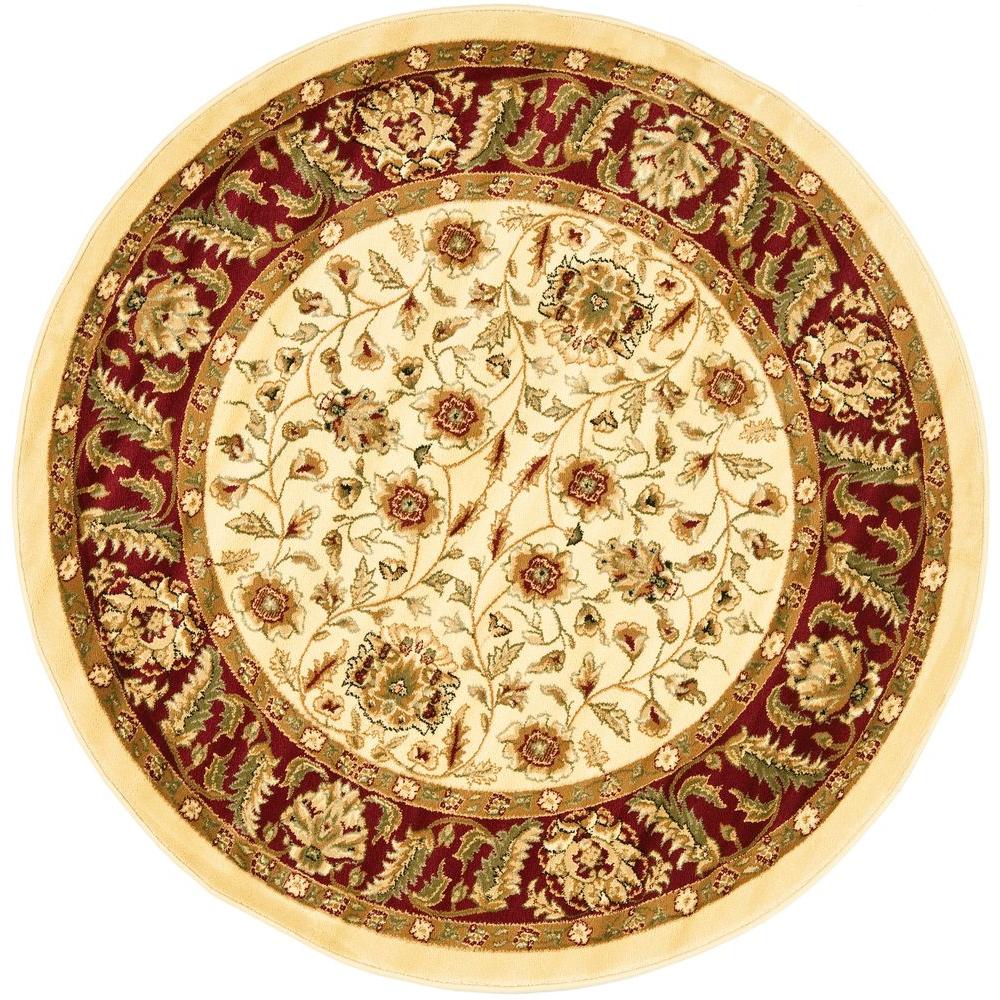 Safavieh Soho Red 8 Ft X Round Area Rug Soh812a 8r The Lyndhurst Ivory Red 8 Ft X Round Area Rug