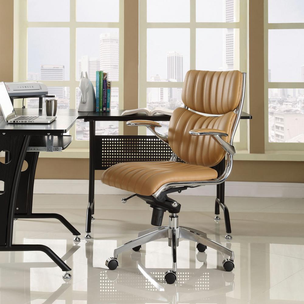 Modway Fuse Office Chair in Tan-EEI-1109-TAN - The Home Depot