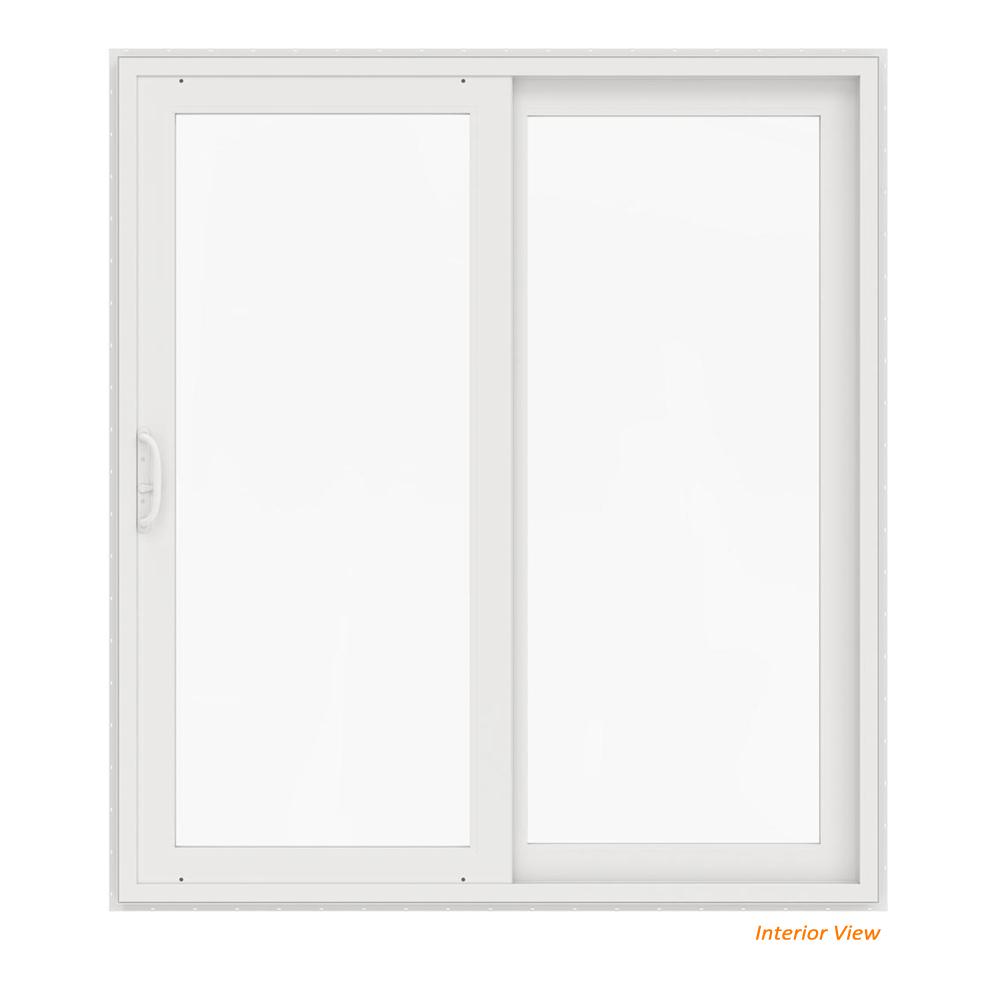 Jeld Wen 72 In X 80 In V 4500 White Vinyl Right Hand Full Lite
