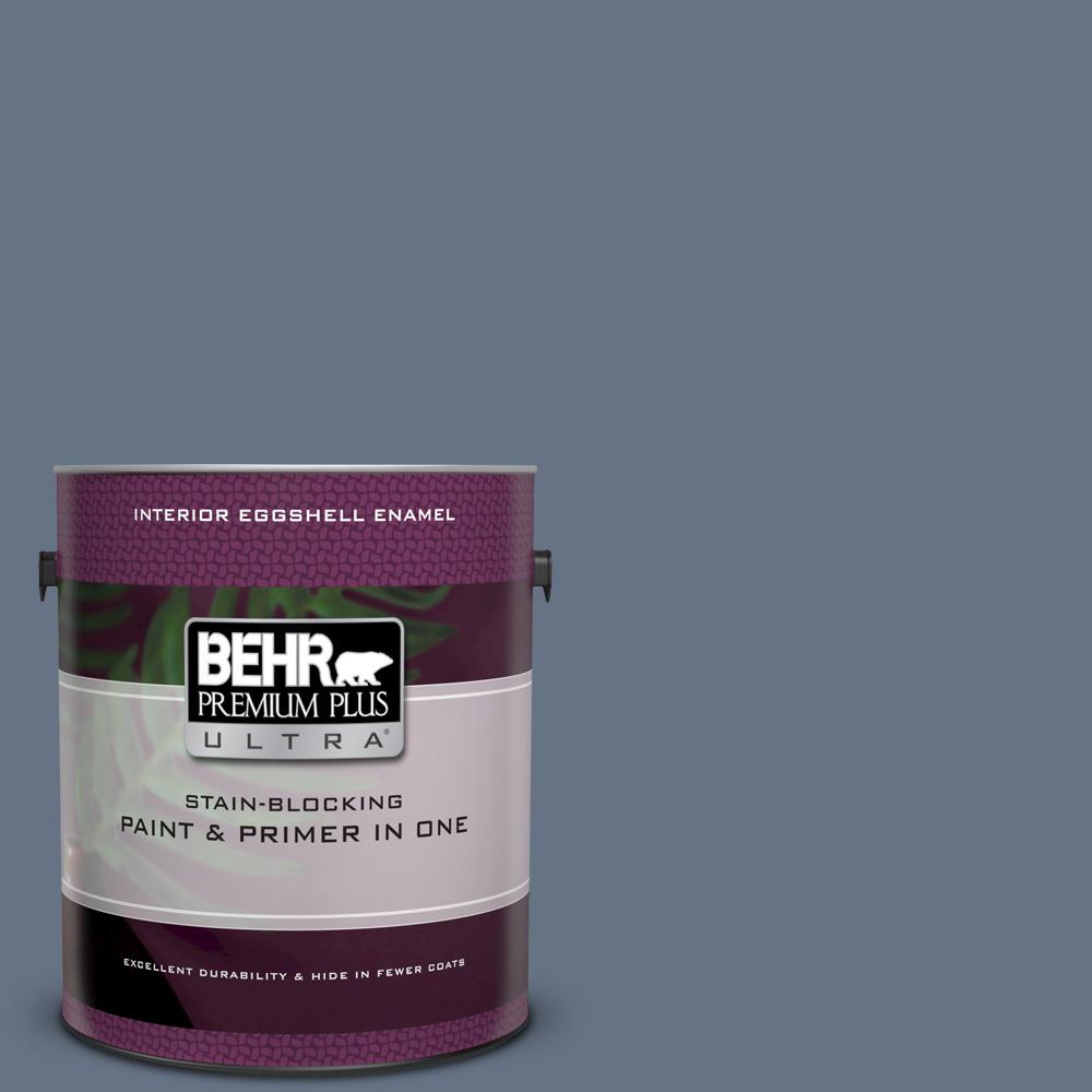 BEHR Premium Plus Ultra 1 gal. PPU1617 Blue Aura Eggshell Enamel