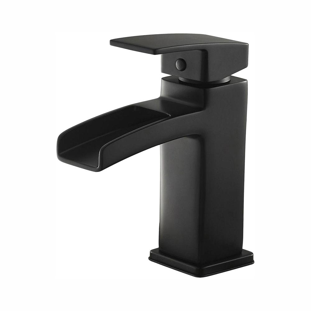 Pfister Kenzo Single Hole SingleHandle Bathroom Faucet in Matte BlackLG42DF0B The Home Depot