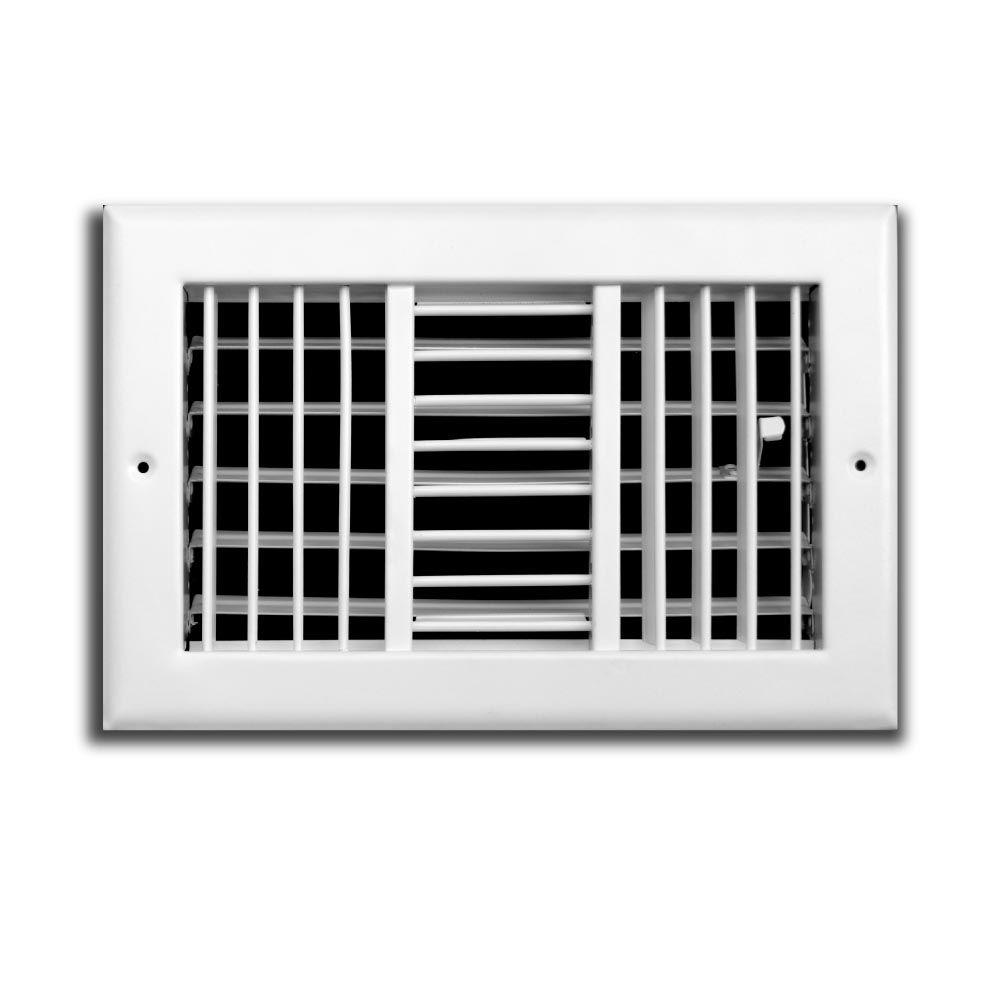 Everbilt 12 in. x 6 in. Adjustable 3Way Wall/Ceiling RegisterH230M 12X06 The Home Depot