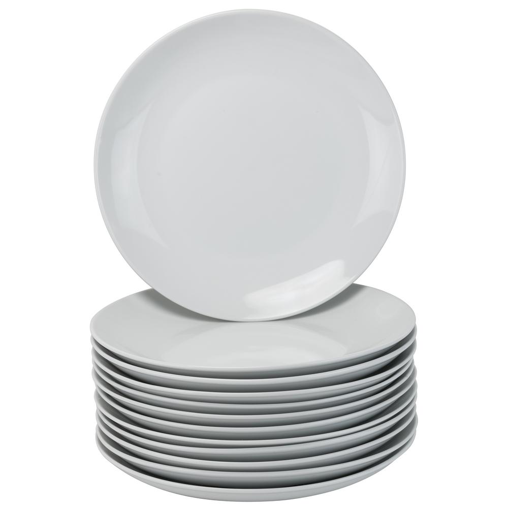 10 Strawberry Street 10.5 in. White Catering Pack Coupe Dinner Plates