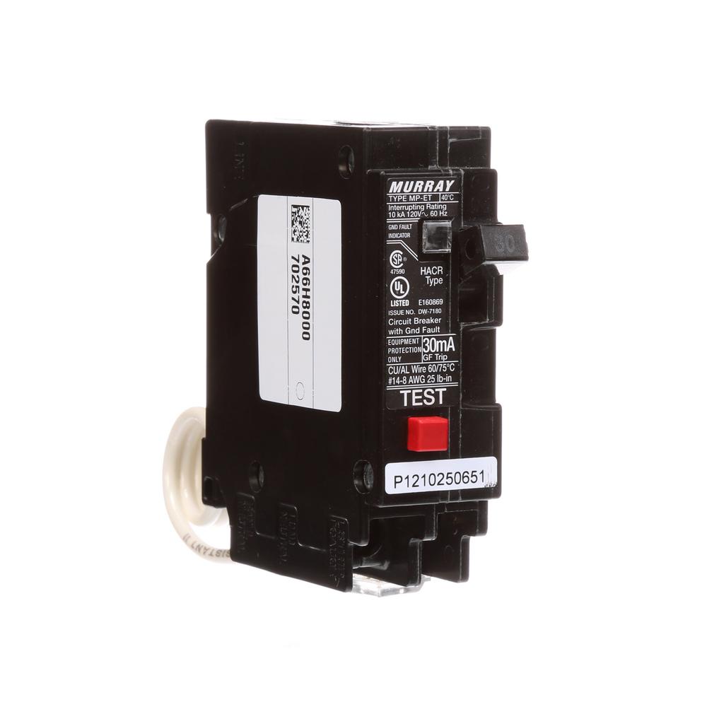 QE130 30-Amp Single Pole 120-Volt Ground Fault Equipment Protection Circuit Breaker Siemens HI