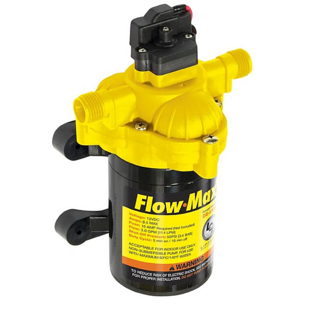 Lippert Flow-Max 3.3 GPM 12-Volt 45 PSI 8 Amp Max RV Fresh Water Pump