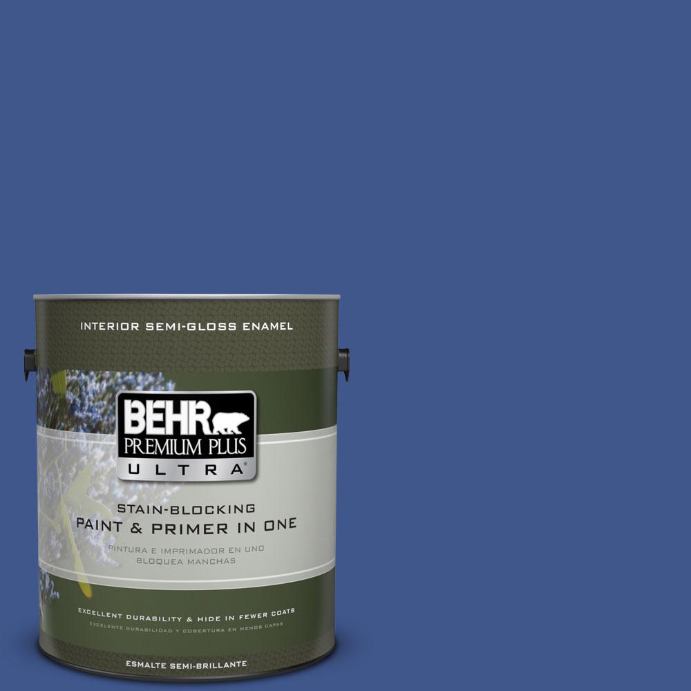 BEHR Premium Plus Ultra 1-gal. #PPU15-3 Dark Cobalt Blue Semi ...