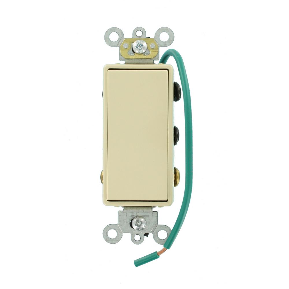 leviton decora 15 amp illuminated rocker switch, light almond r76