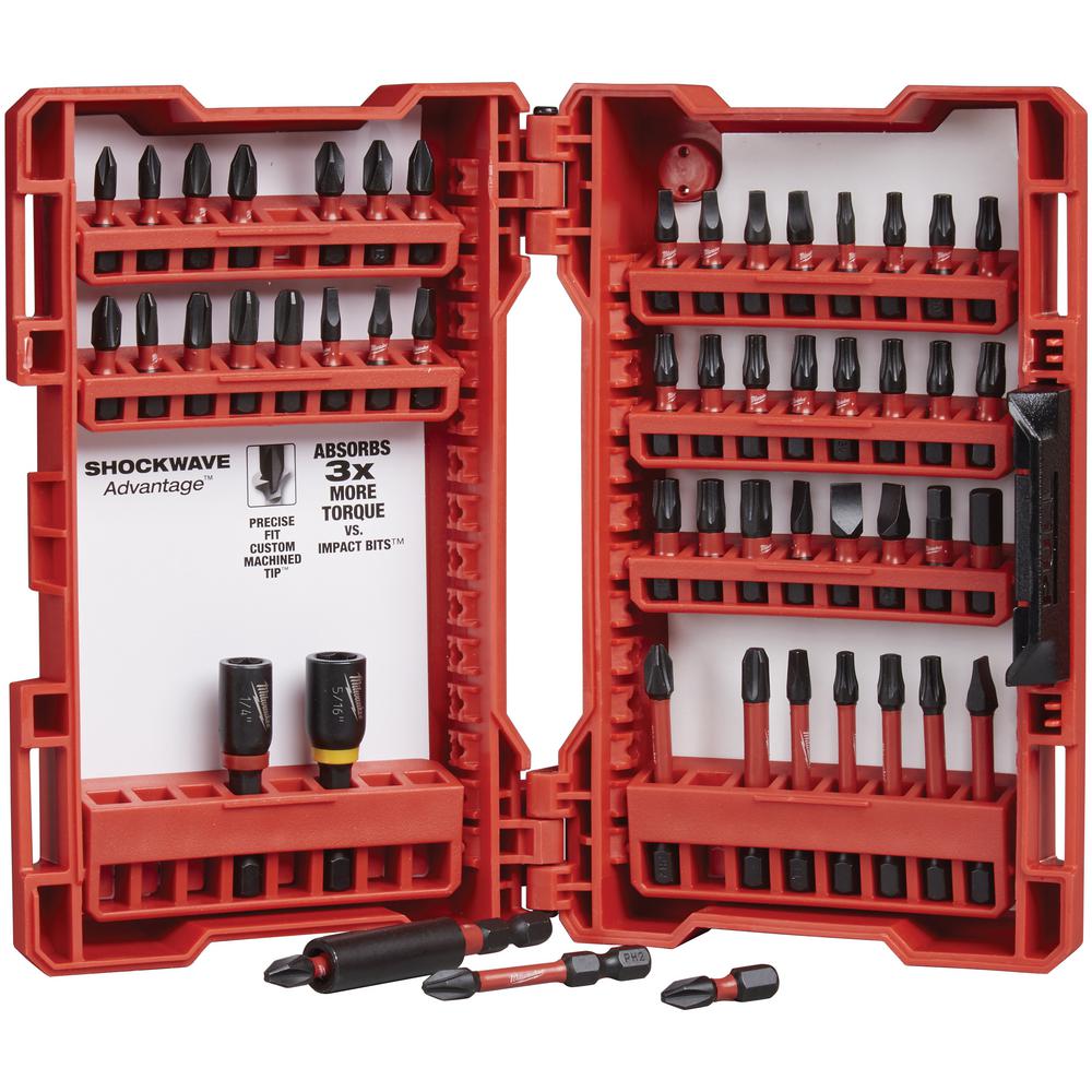 MILWAUKEE Driver Bit Set (52Pcs) Alloy Steel Power Tool Drill Bits 45242507054 eBay