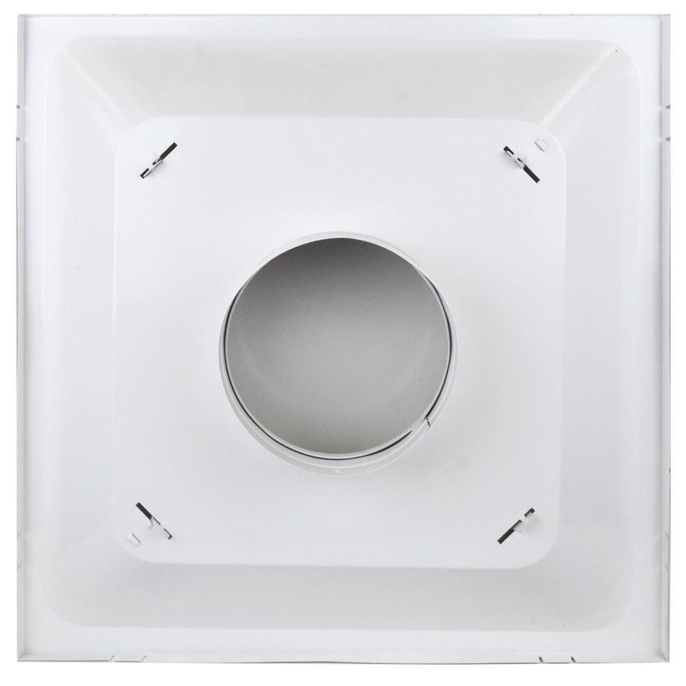 Venti Air 24 In X 24 In Square T Bar 3 Cone Step Down Drop Ceiling 4 Way Diffuser With 12 In Neck Collar