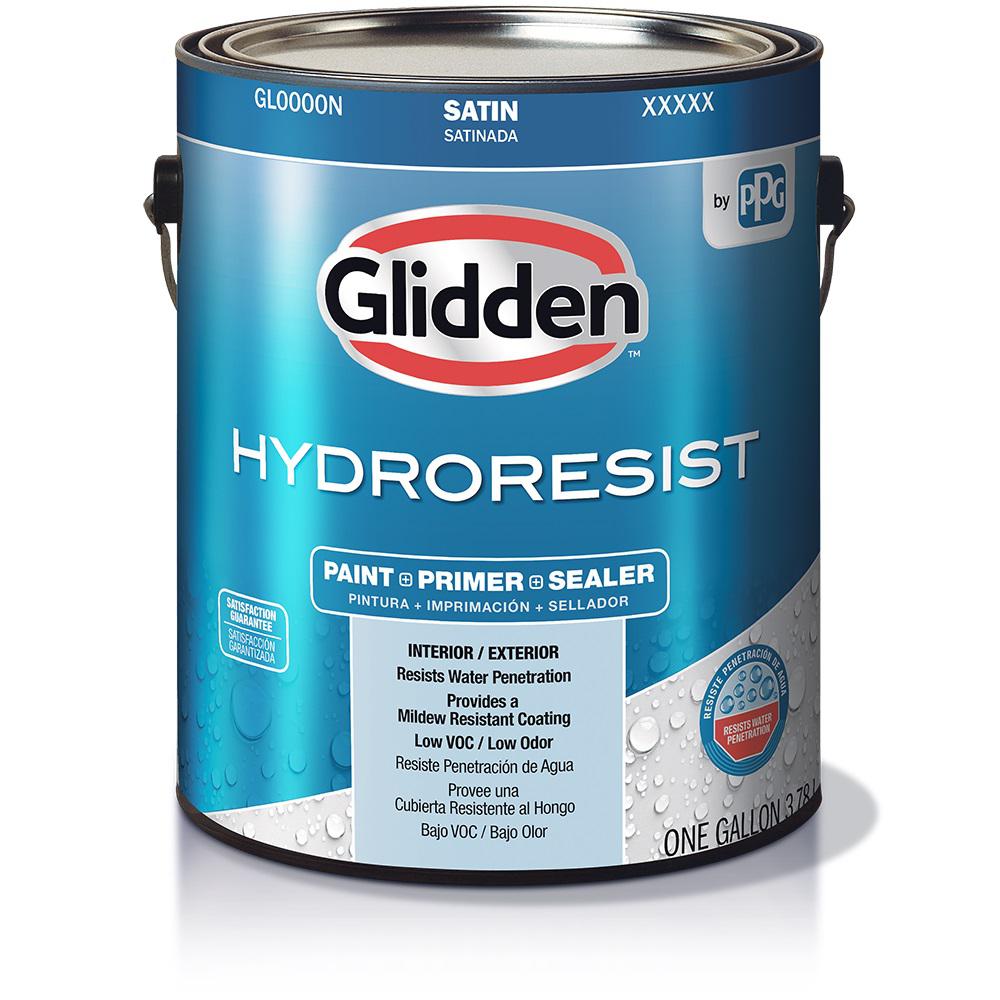 Glidden HydroResist 5 gal. Base 1 Satin Interior/Exterior Latex Paint