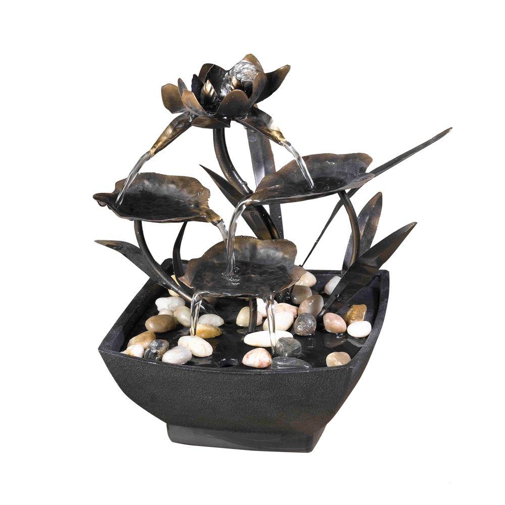 Fountain Cellar Cadono Metal Leaves Tabletop Fct006 The Fountain Cellar Cadono Metal Leaves Tabletop Fct006 The Home Depot