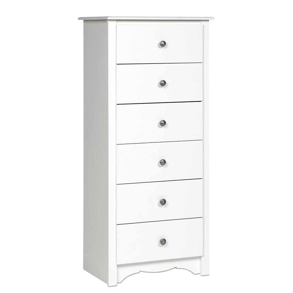 Prepac Monterey 6 Drawer White Chest Wdc 2354 K The Home Depot Monterey 6 Drawer White Chest By Prepac