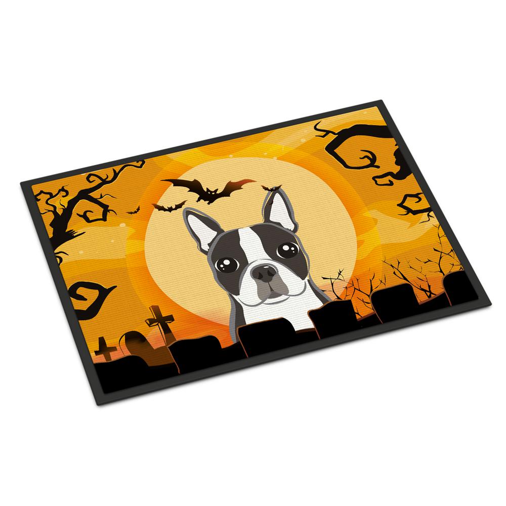 Caroline S Treasures 18 In X 27 In Indoor Outdoor Halloween Boston Terrier Door Mat